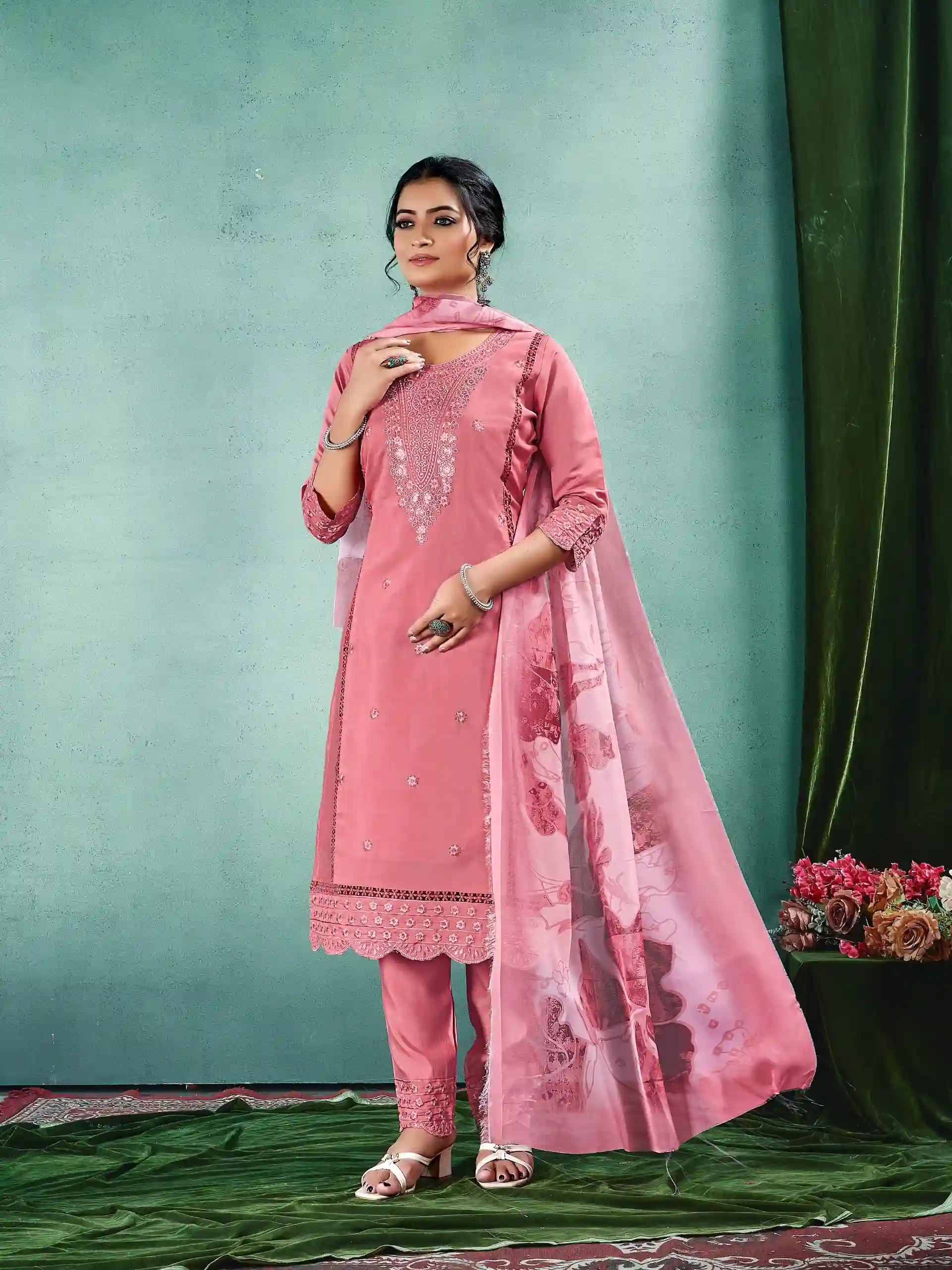 Krishna Trendz Sumer Fashion Vol 1 Roman Silk Wholesale Readymade Salwar Suit Catalog — Wholesale Salwar Suits, MPA wholesale from Surat - Gallery Image 2